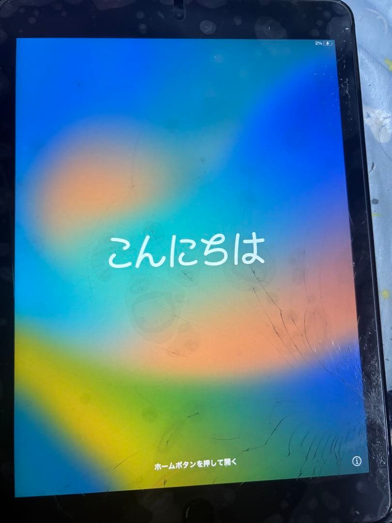 iPad 本体 ひび割れあり 日本語設定
