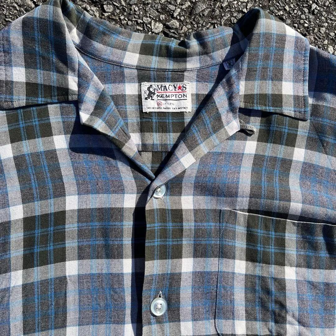 トップス 50~60s MACYS KEMPTON Check rayon Shirts