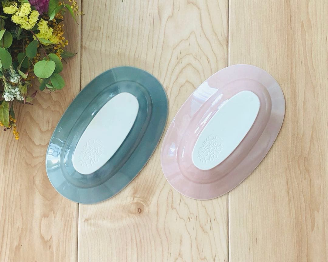 イイホシユミコ　オーバルプレートS 冬の贈り物　ペア