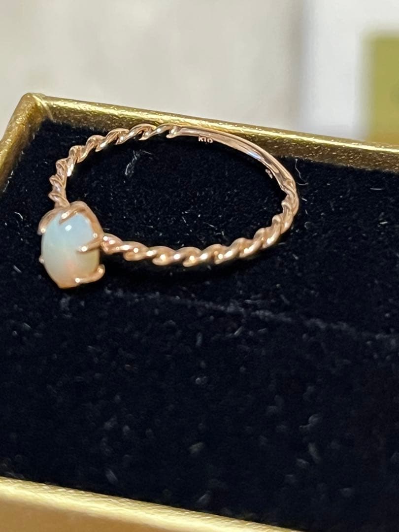 ete エテ　K10 PG オパール　ツイストリング　 9号