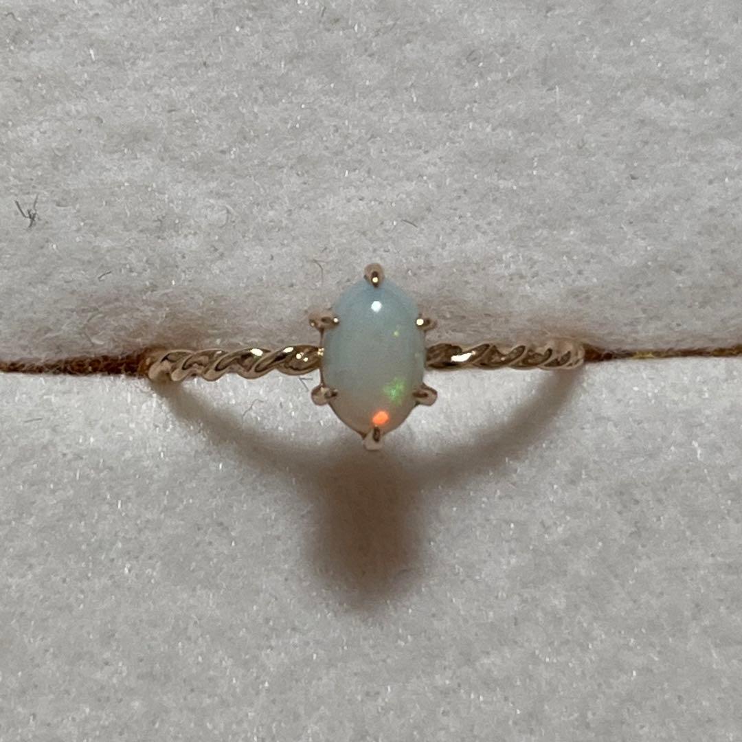 ete エテ　K10 PG オパール　ツイストリング　 9号