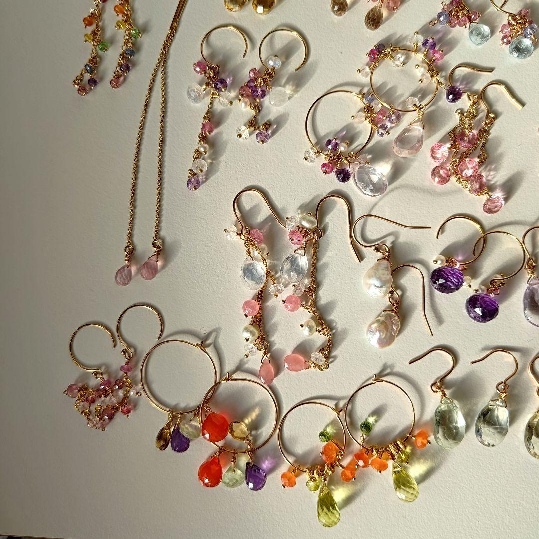 ハンドメイド天然石アクセサリーまとめ売り100点↑