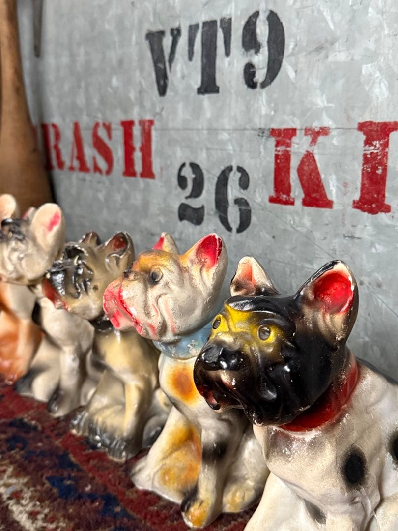 アンティーク雑貨 Vintage Chalkware Bulldog
