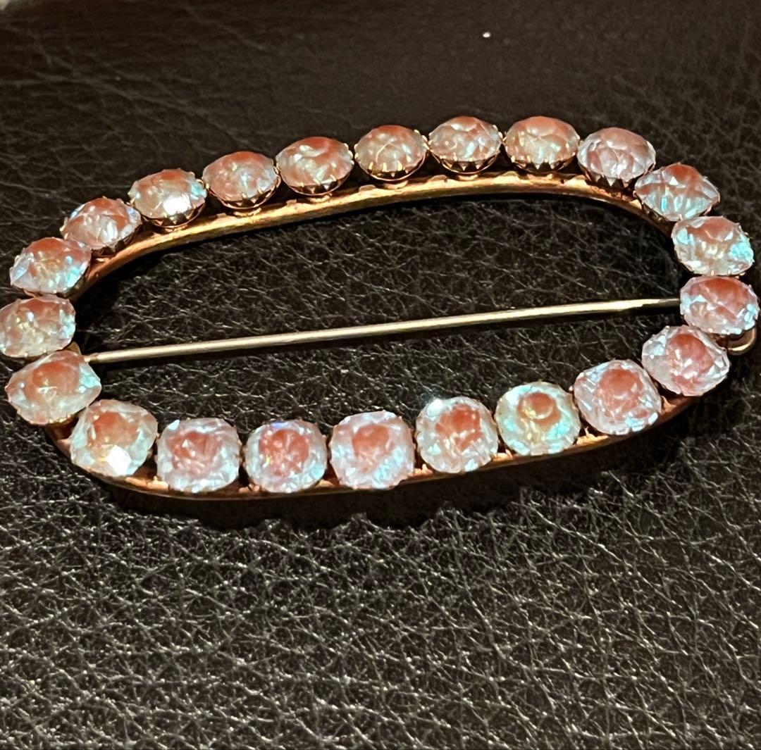 サフィレット　イギリス　ヴィクトリアン　ブローチ　アンティーク