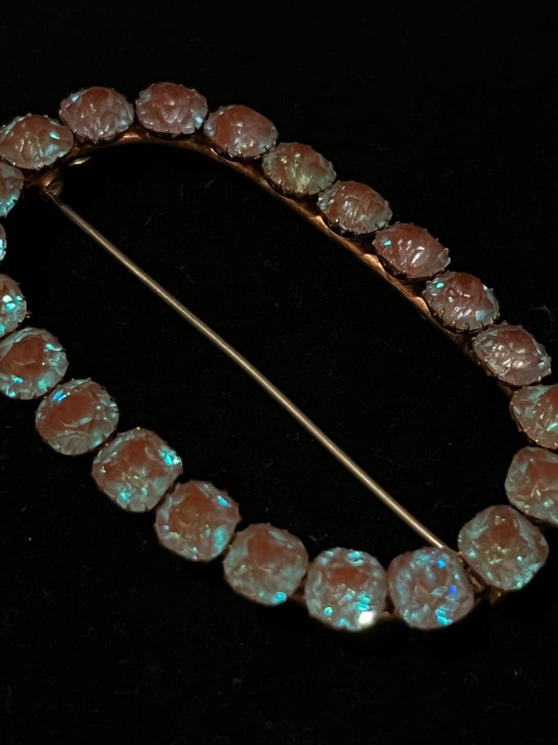 サフィレット　イギリス　ヴィクトリアン　ブローチ　アンティーク