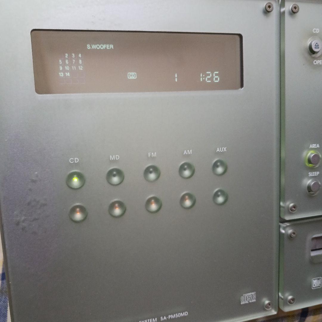 ★動作確認済 Panasonic MDミニコンポ SA-PM50MD リモコン付