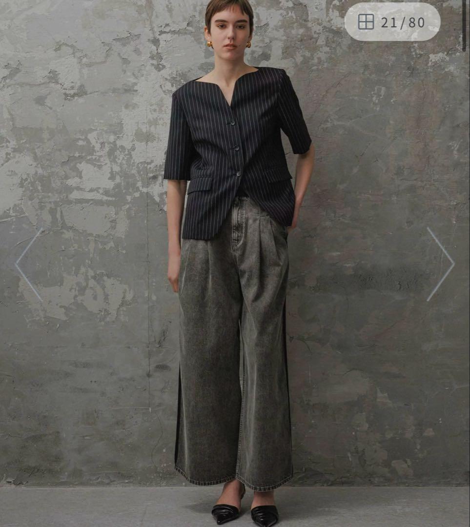 アダムエロペ　エモエレ　ドレスデニムパンツ　36