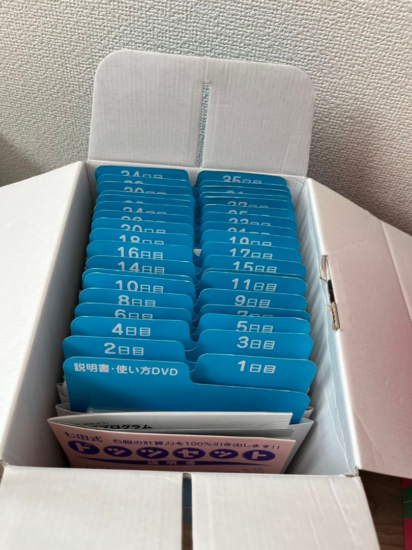 ■七田式 知育教材 ドッツset 青箱／赤箱 右脳フラッシュカ―ド