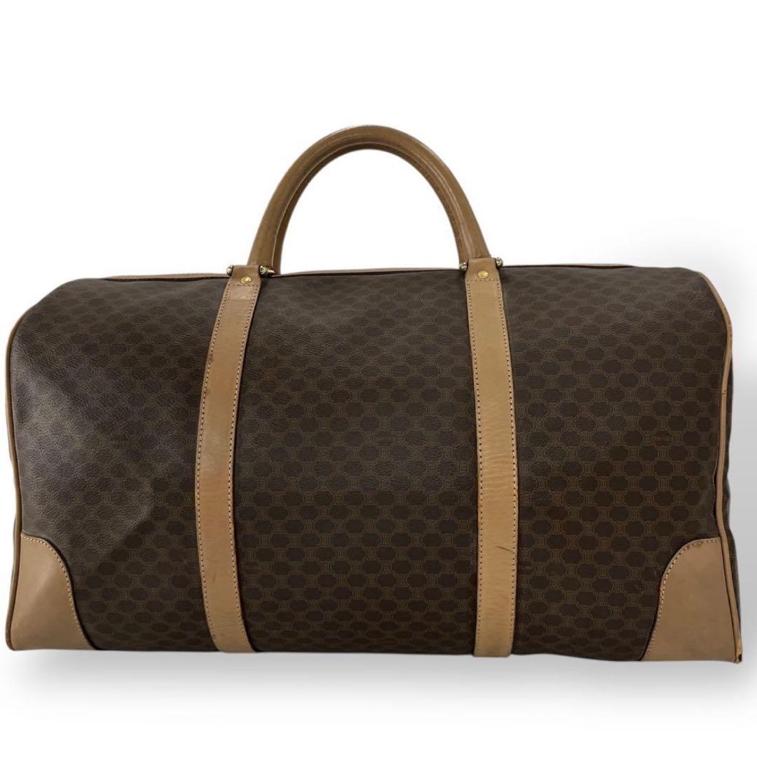 当時物　オールド　セリーヌ　ボストンバッグ　マカダム柄　トリオンフ　旅行　y2k