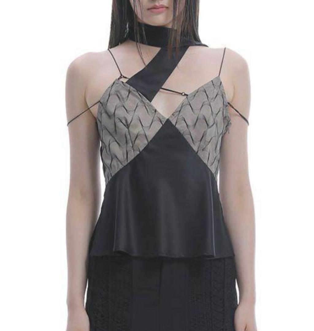 トップス THEREDTHREAD S cross camisole curve