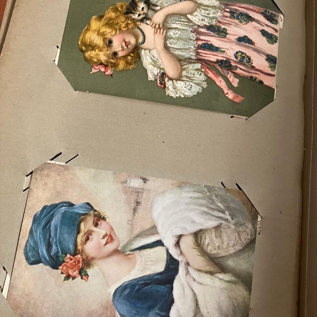 イギリスアンティークポストカードアルバム　薔薇好きさんへ　フランスアンティーク