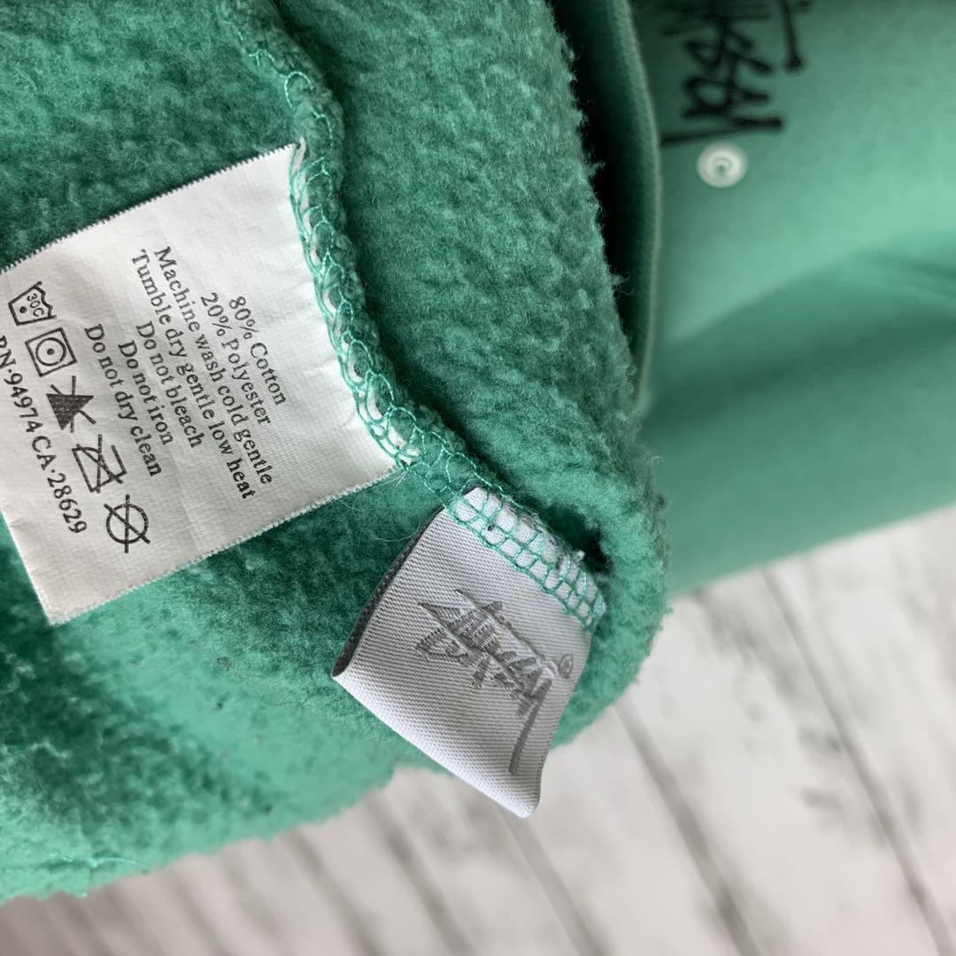 【即完モデル‼︎】【USA製】STUSSY◎緑黒 パーカー C715
