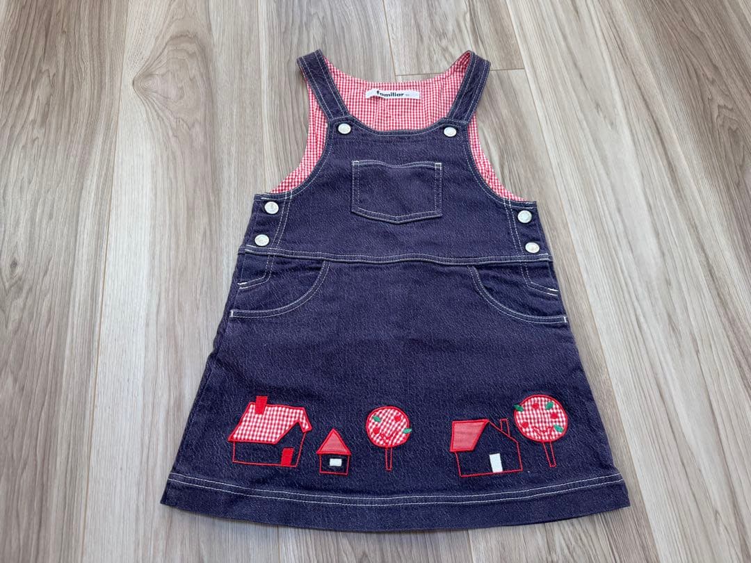 familiar ワンピース2枚/トレーナー/長袖シャツ　４点まとめセット　90