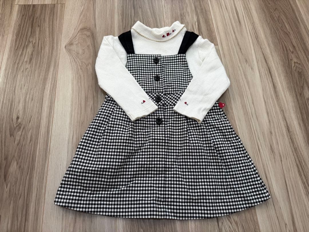 familiar ワンピース2枚/トレーナー/長袖シャツ　４点まとめセット　90