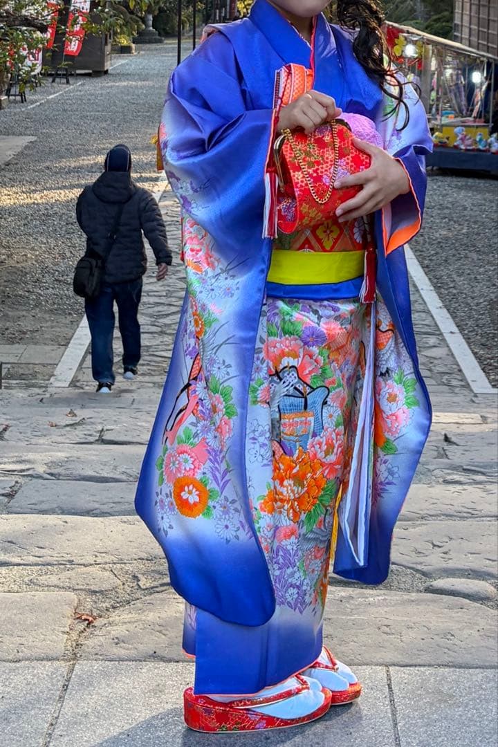 七五三着物　草履、バッグ込みフルセット　７歳