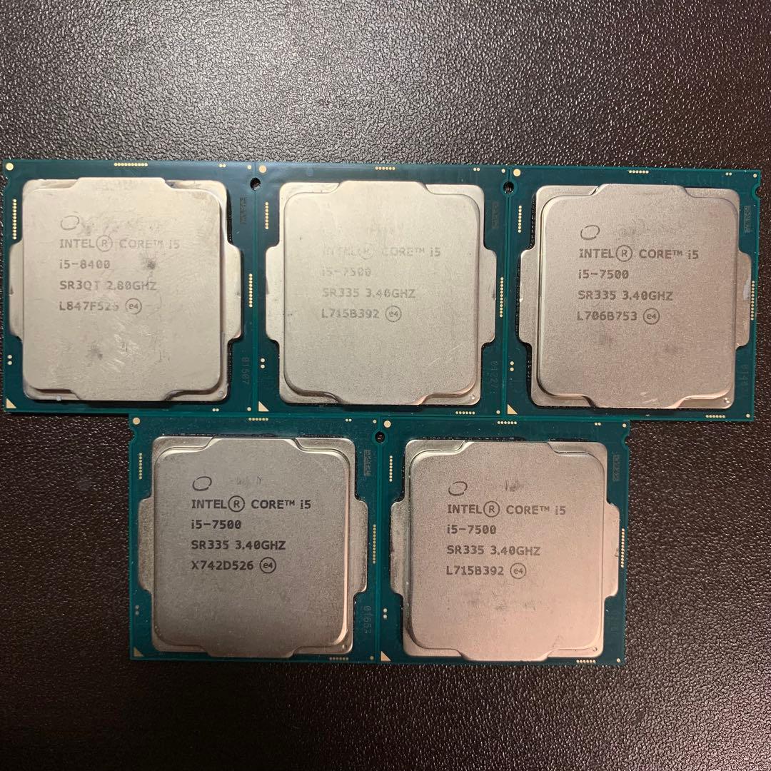 i5-7500 4枚 i5-8400 1枚