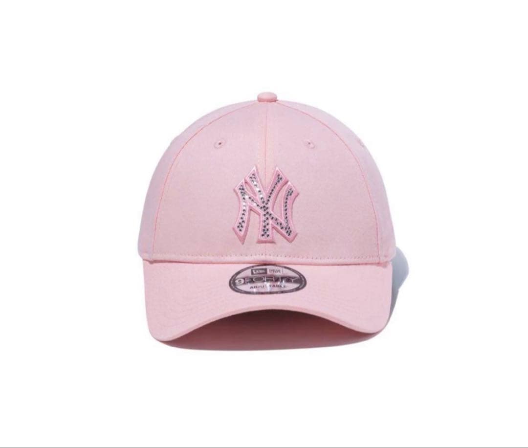 ニューエラ 9FORTY ラインストーン　キャップ ヤンキース ピンクレモネード