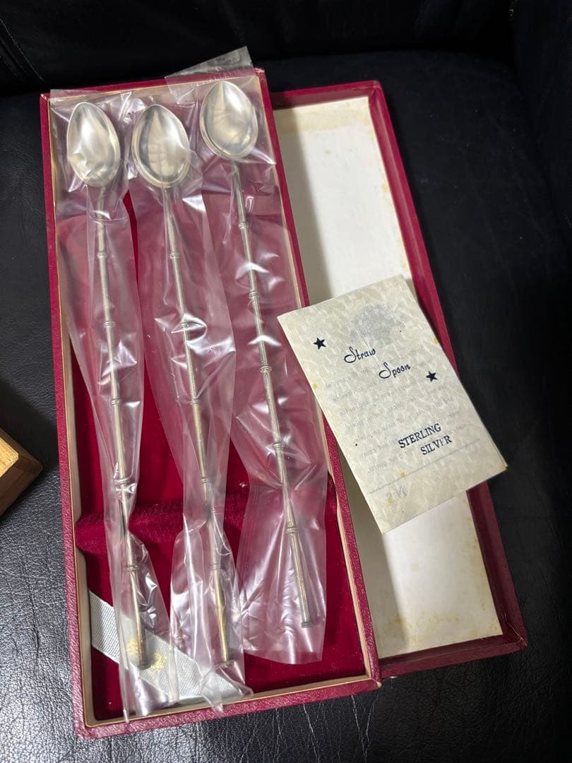 純銀 銀製 スプーン ストロースプーン 5本セット