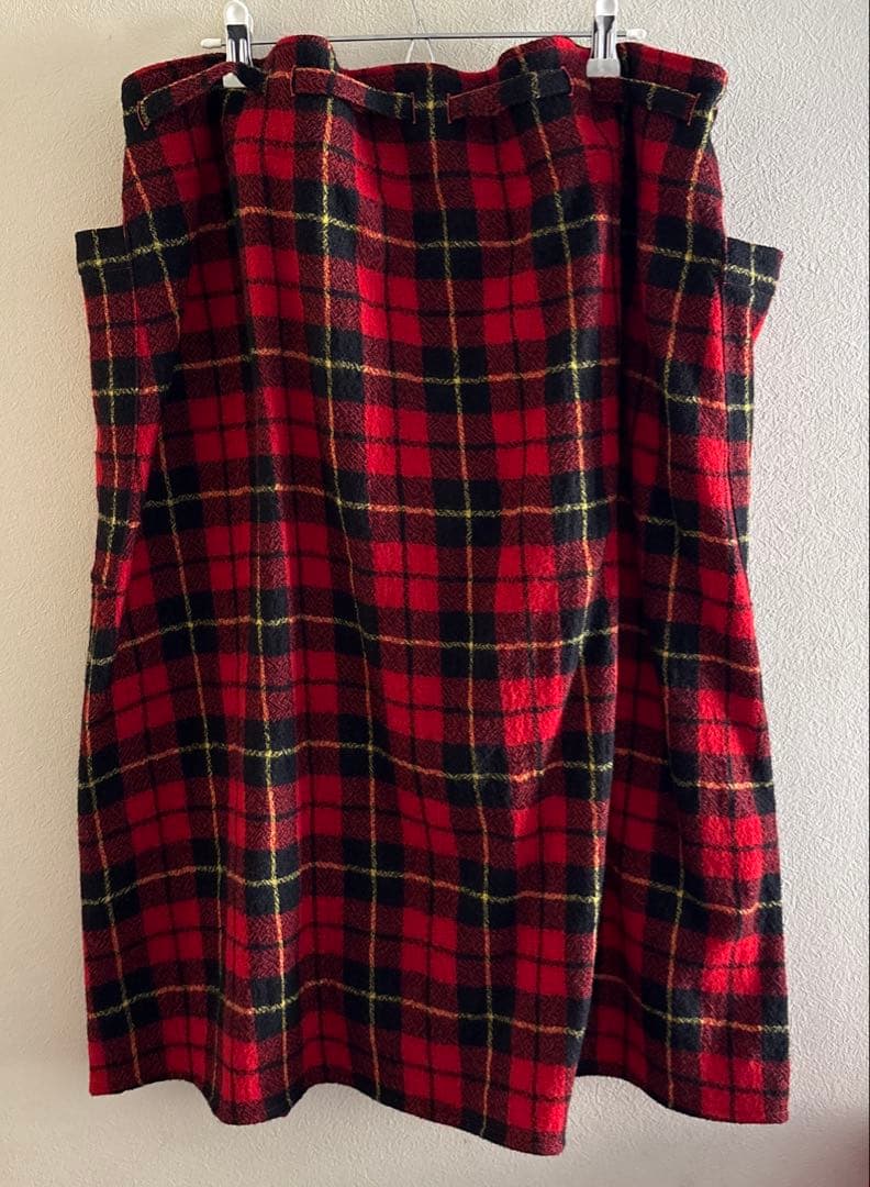 新品オールドマンズテーラー　ウールタータンチェック　ストリングスカート　ウォレス