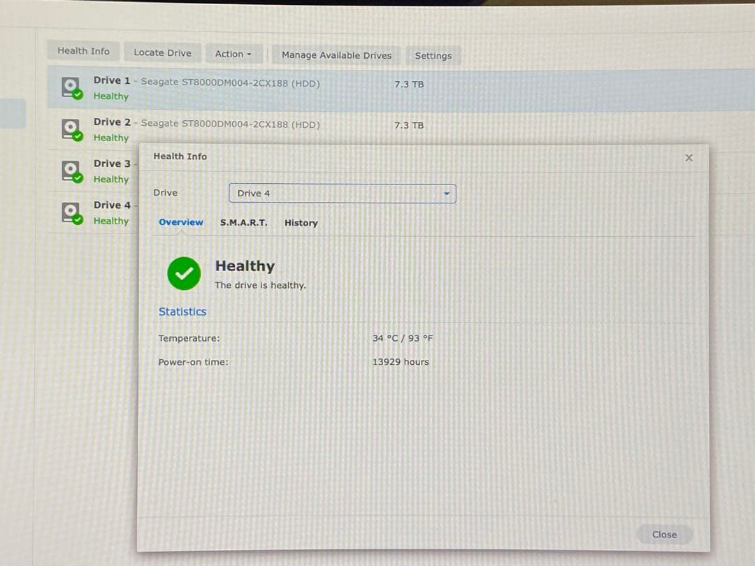 Synology DS423+ 4ベイ NAS / 8TB HDD x4