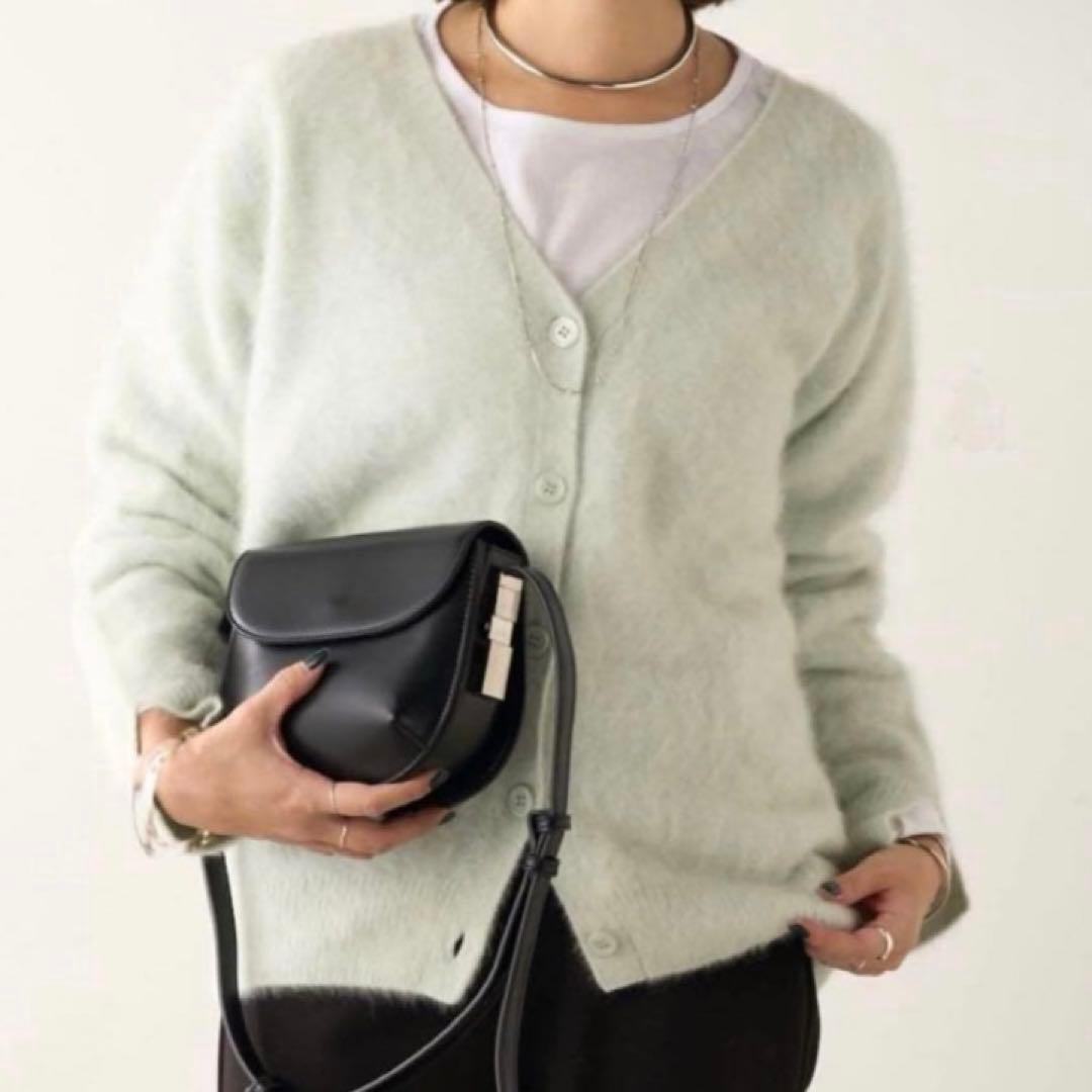 【SHENERY】美品 ファーカシミヤ3WAYニットカーディガン ミント