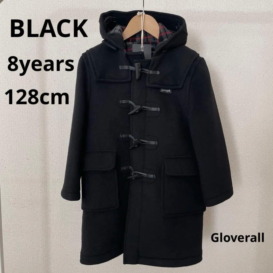 新品 8歳 120-130cm 黒 キッズ gloverall ダッフルコート