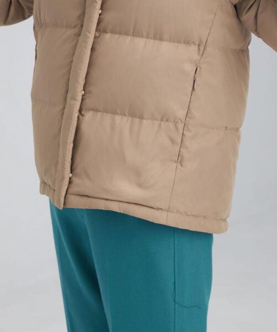 グリーンレーベルリラクシング ファー フード ショート ダウン コート 38