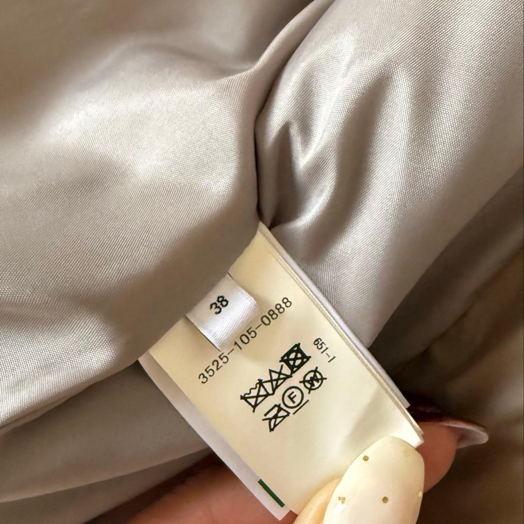 グリーンレーベルリラクシング ファー フード ショート ダウン コート 38