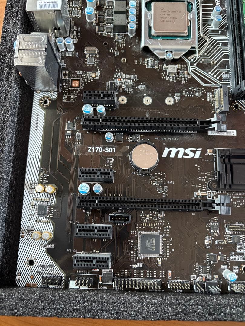 I7-6700k MSI Z170-S01 マザーボード DDR4メモリ16G