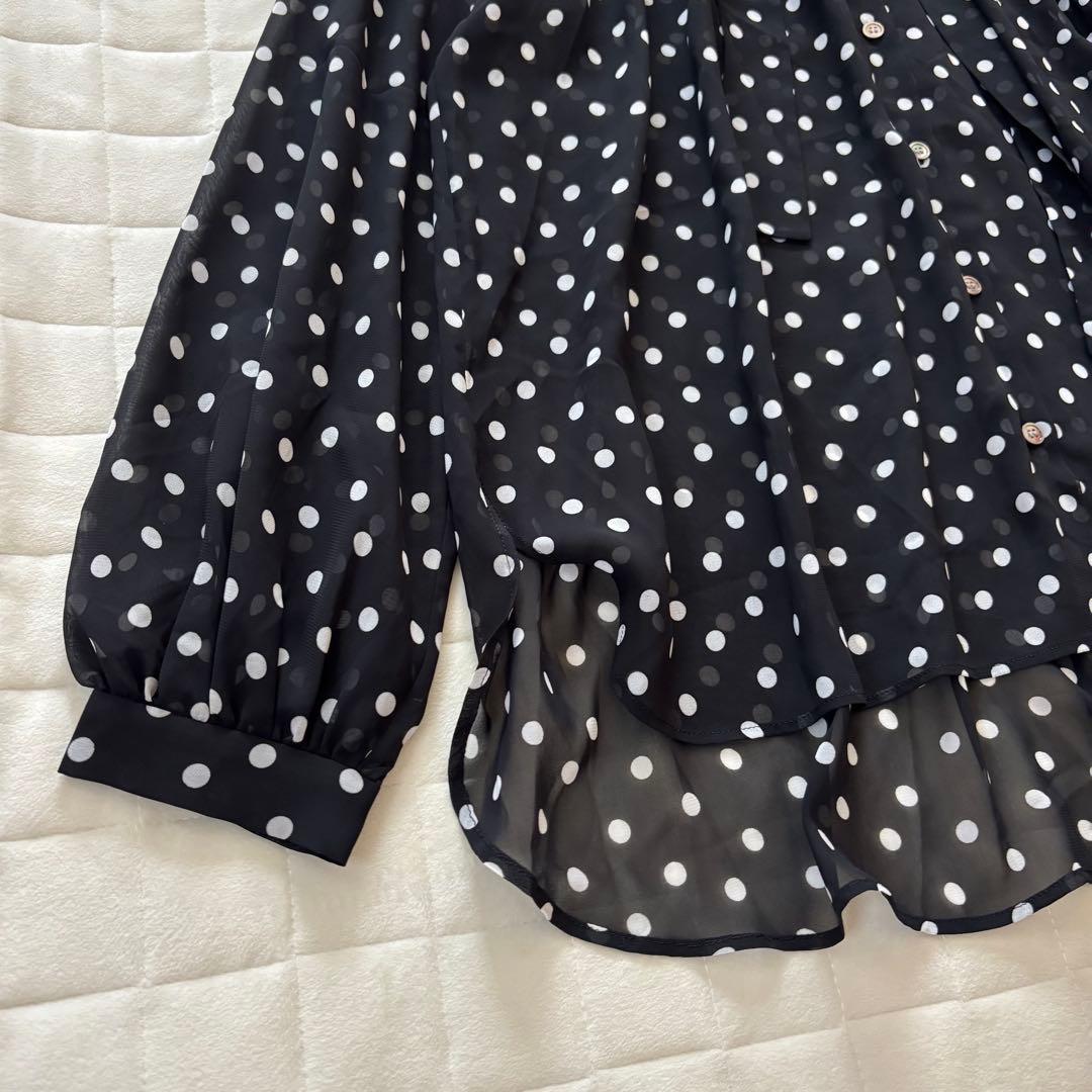 2025.新品！HELIOPOLEエリオポール　ドットボウタイブラウス