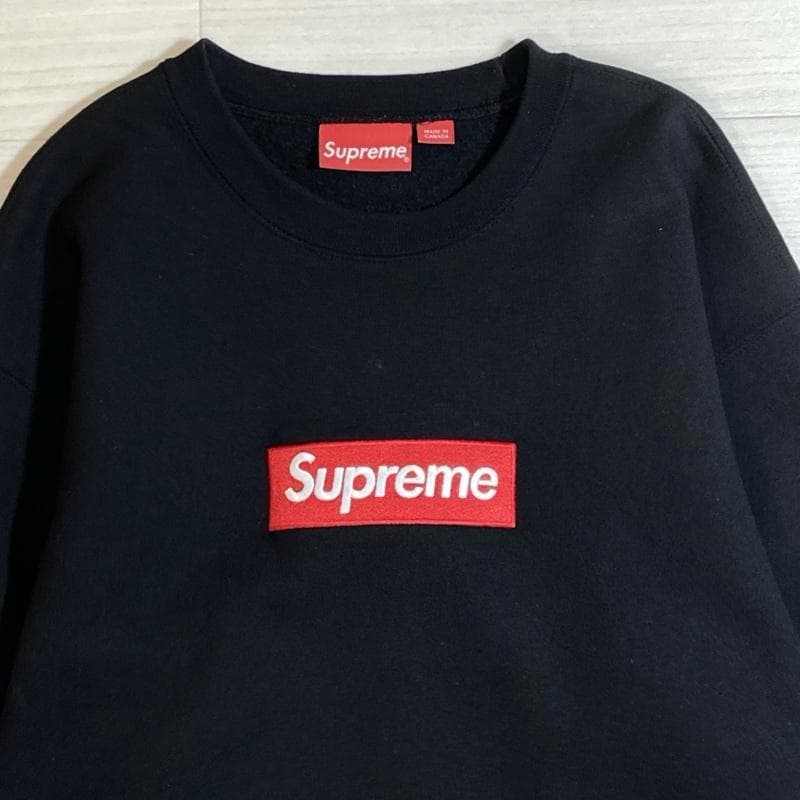 シュプリーム/22FW/ボックスロゴ クルーネックスウェットシャツ/ブラック