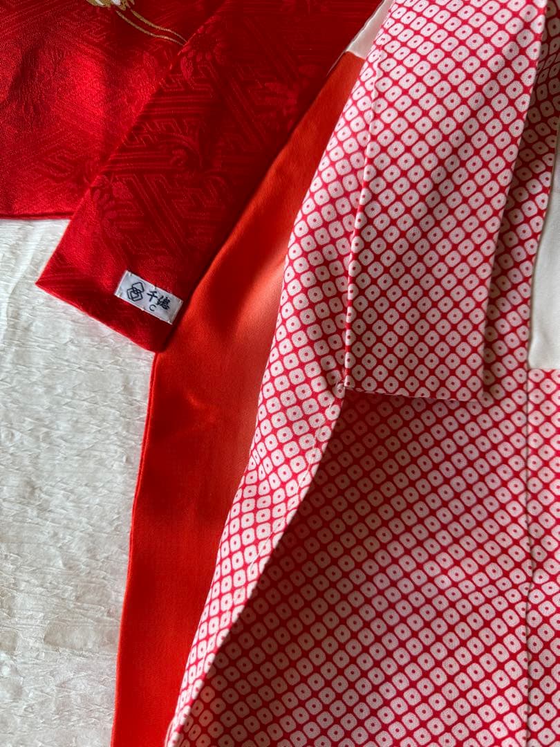 専用です★七五三　逸品　千總　正絹綸子　波を駆ける鶴　波　七歳着物