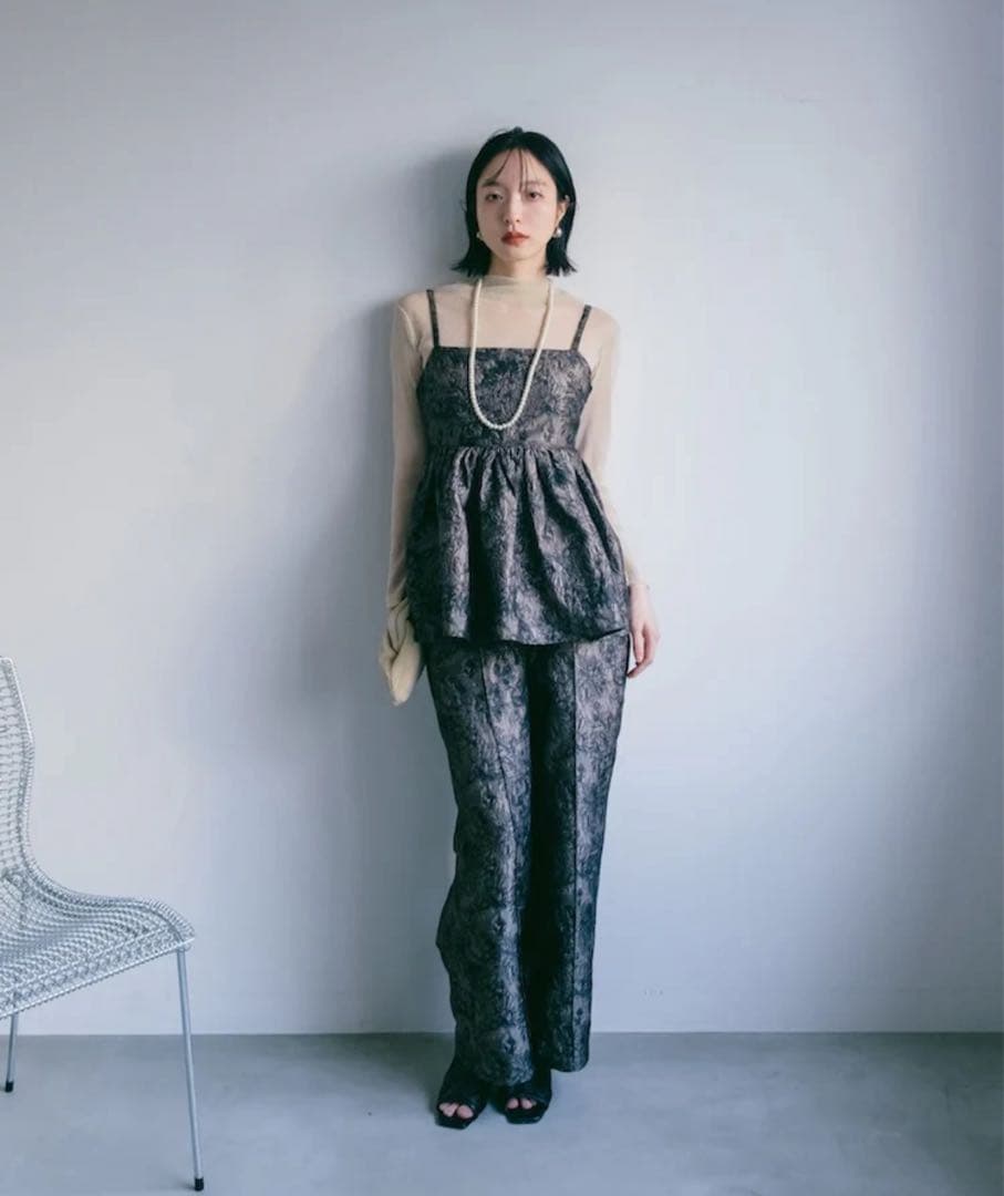 トップス Flower Jacquard Camisole