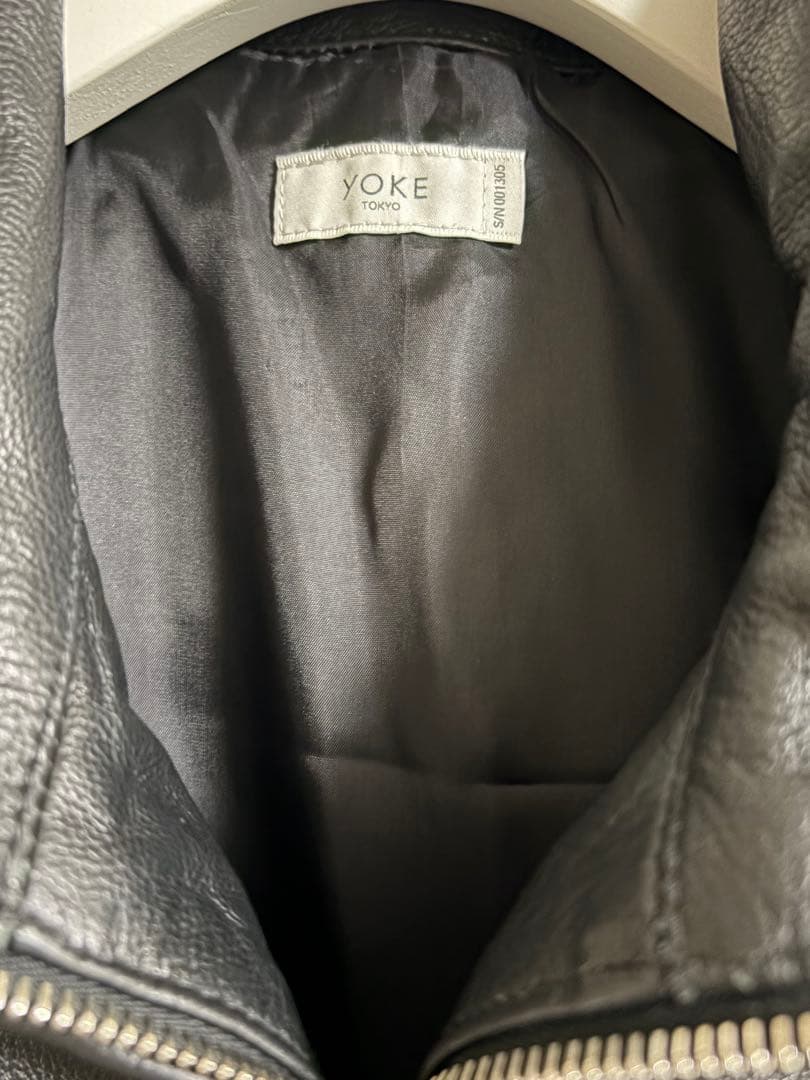 サイズ3 ブラックYOKE Carf Leather Truck Jacket