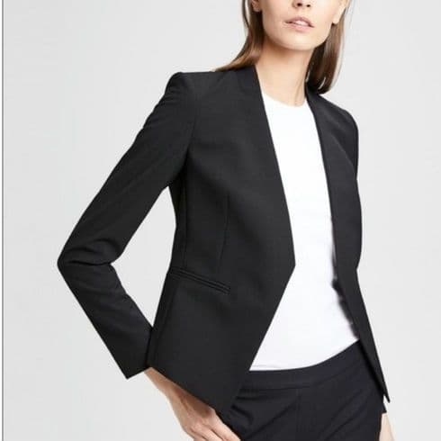 美品✨『Theory』セオリー ノーカラー パンツ セットアップ スーツ L ４