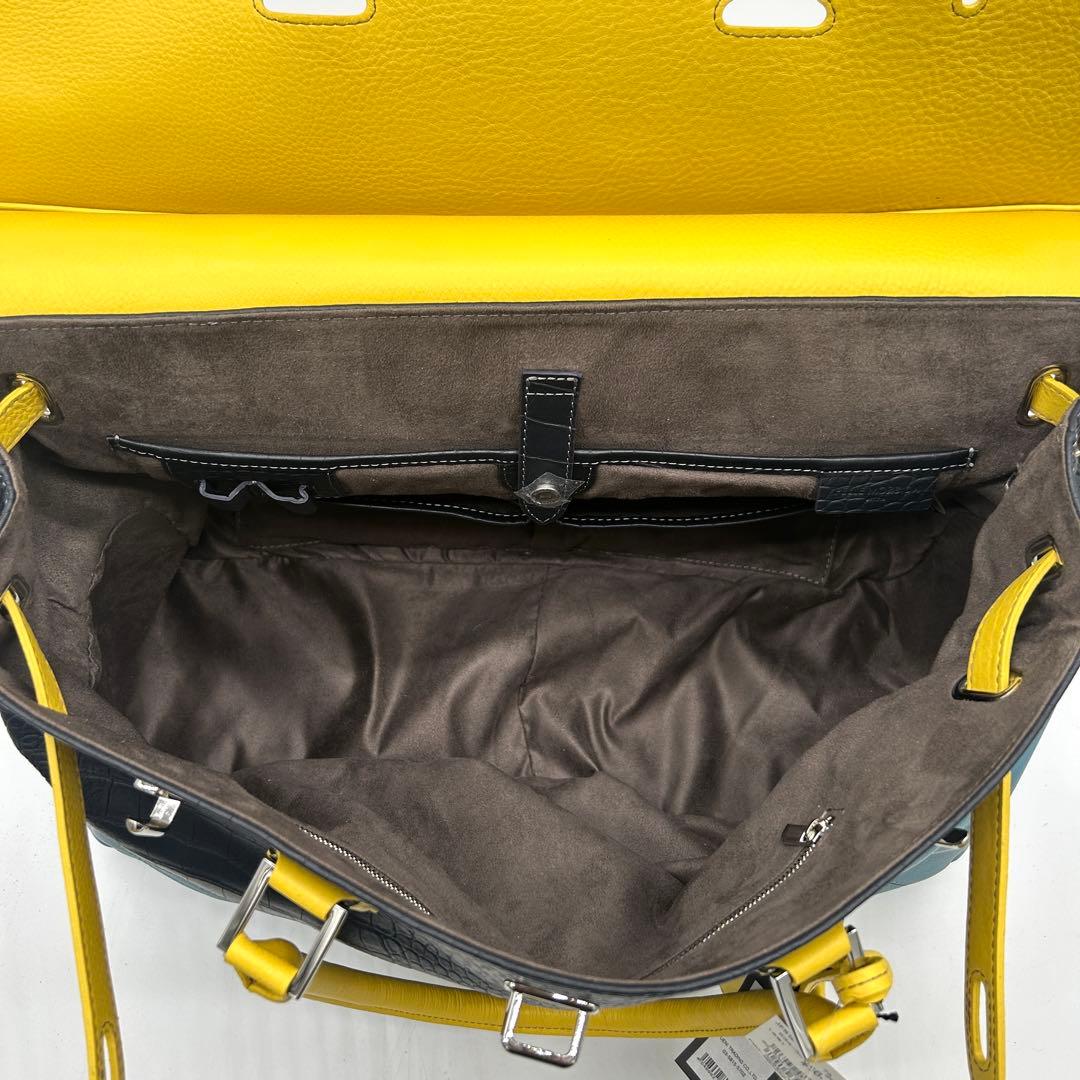 【極美品】ペッレモルビダ メイデンボヤージュ トートバッグ クロコ型押し 肩掛け