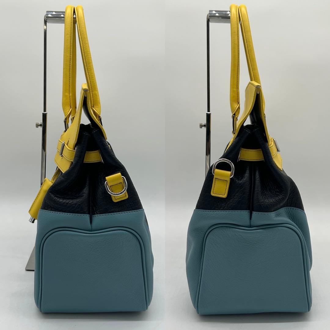 【極美品】ペッレモルビダ メイデンボヤージュ トートバッグ クロコ型押し 肩掛け