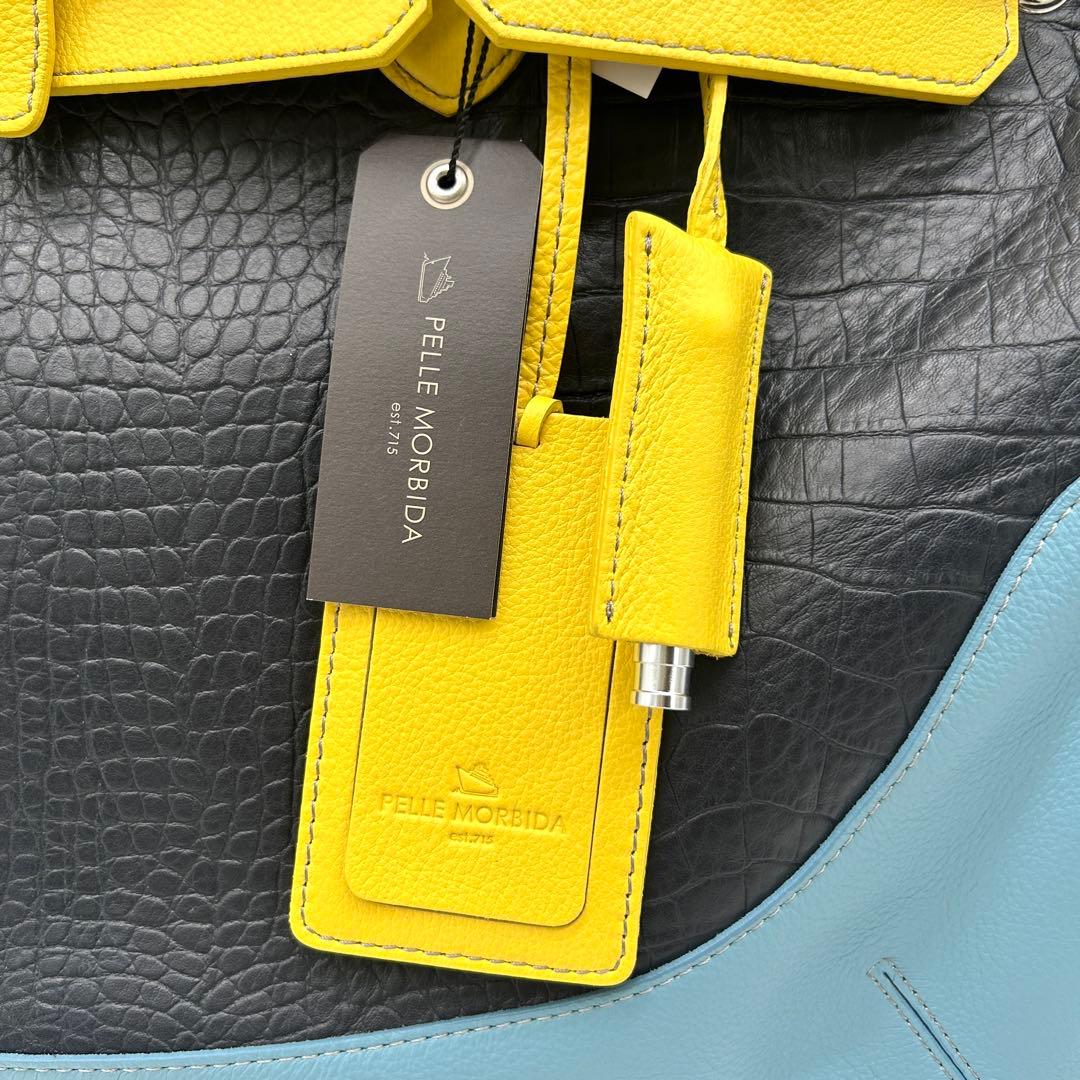 【極美品】ペッレモルビダ メイデンボヤージュ トートバッグ クロコ型押し 肩掛け