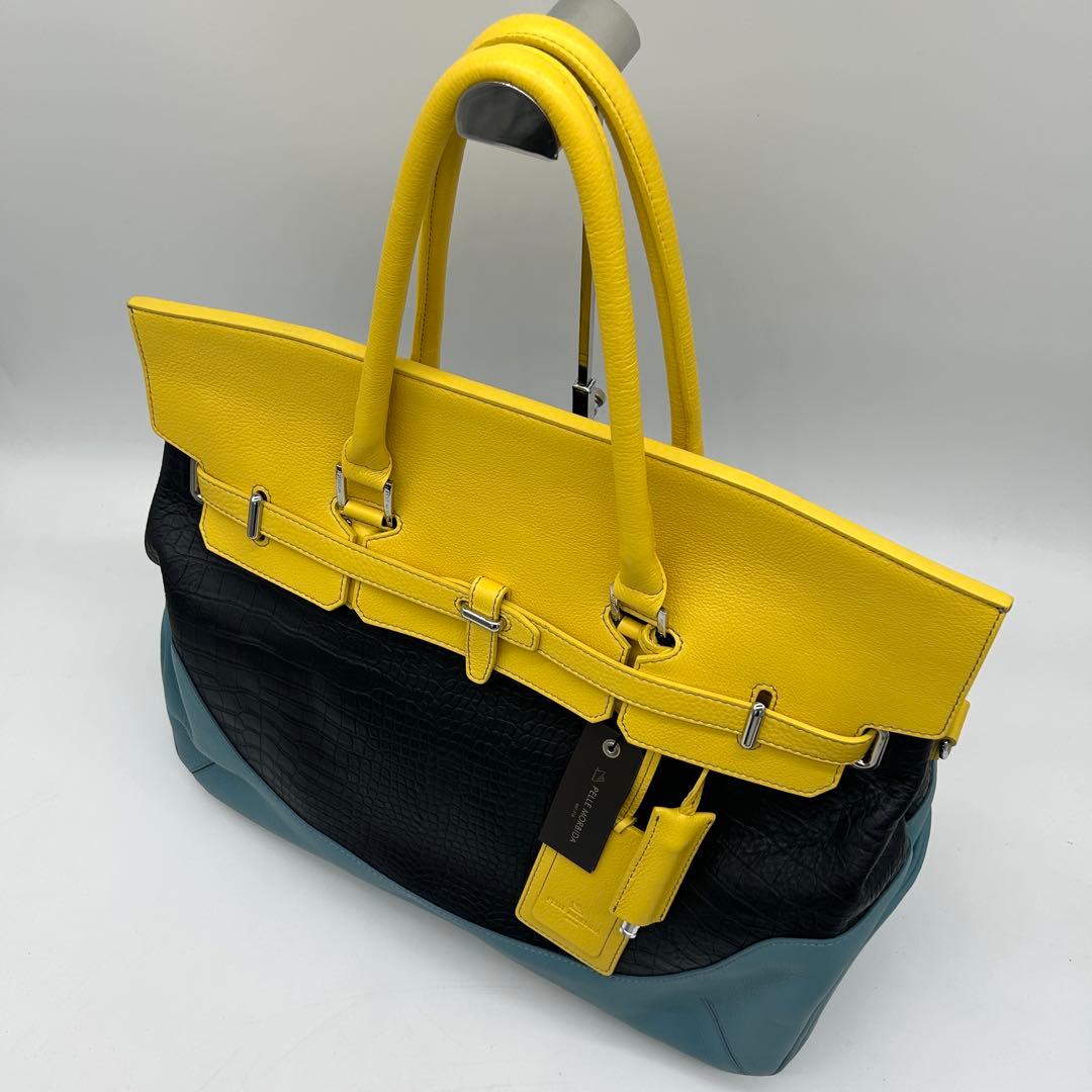 【極美品】ペッレモルビダ メイデンボヤージュ トートバッグ クロコ型押し 肩掛け