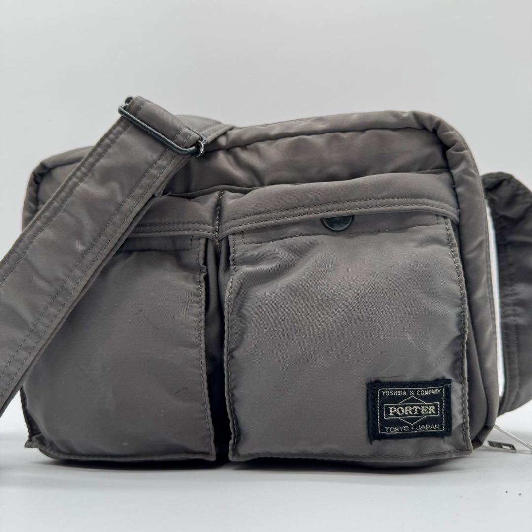PORTER ショルダーバッグ TANKER タンカー シルバーグレー ナイロン