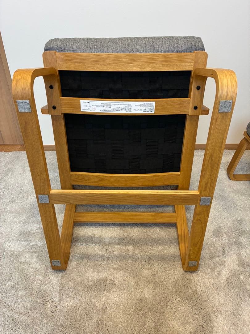 無印良品　リビングでもダイニングでもつかえるソファチェア・オーク材