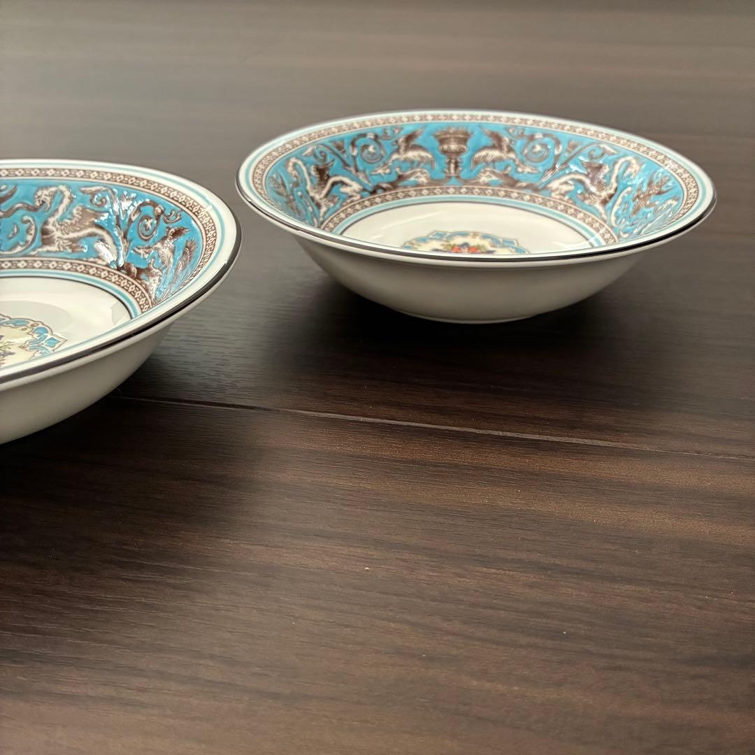 ウェッジウッド フロレンティーンターコイズ サラダボウル 15.5cm 2枚