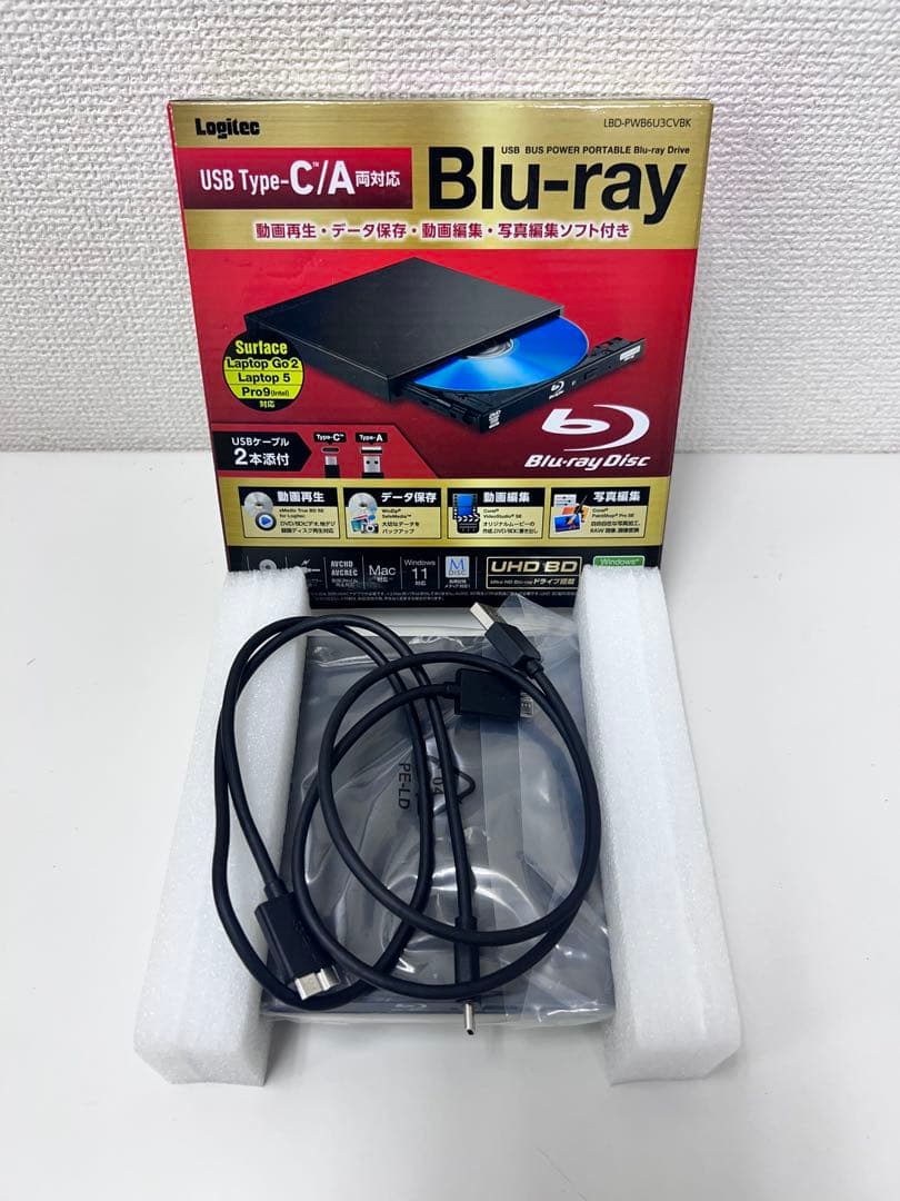 12P1#49Logitec Blu-rayドライブLBD-PWB6U3CVBK