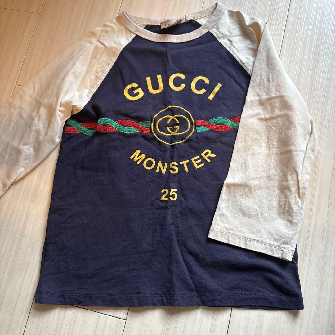 GUCCI MONSTER Tシャツ ネイビー クリーム