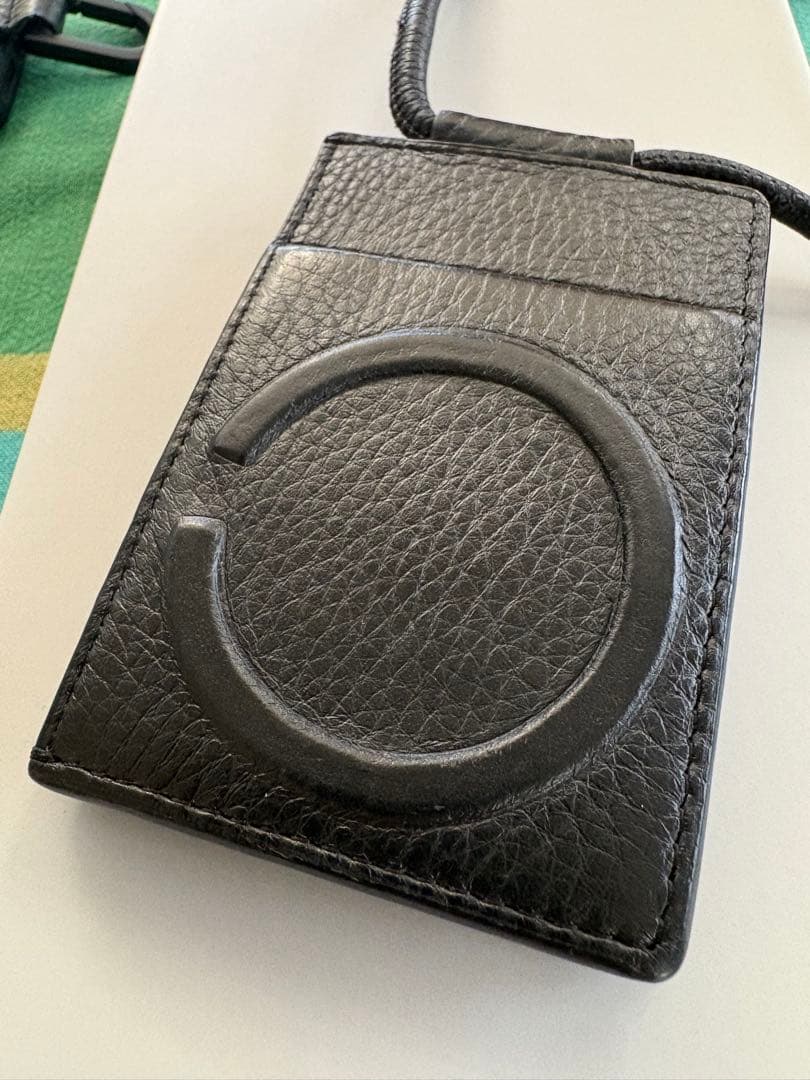 objcts.io レザーストラップ （カード）+ iPhoneケース 黒