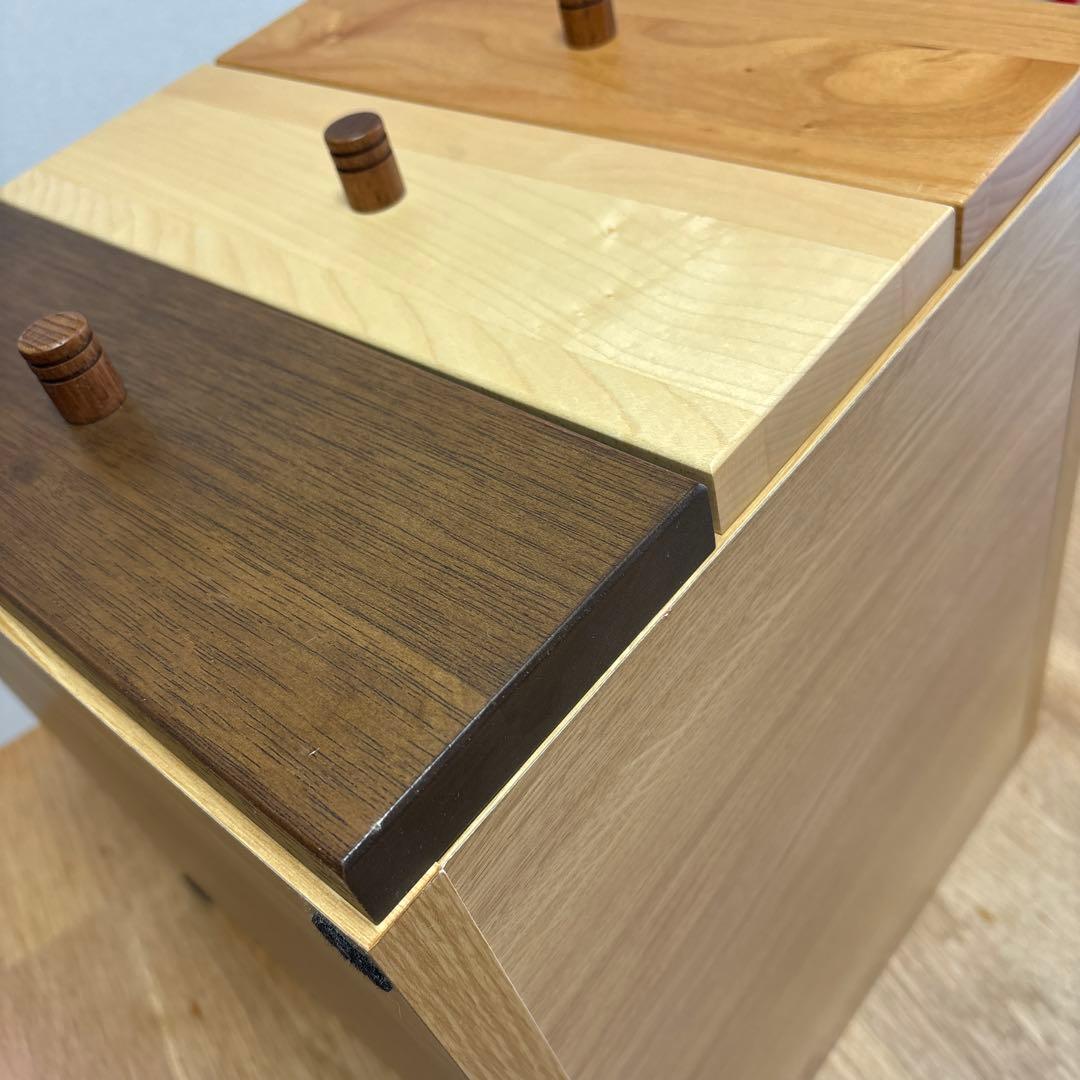 マルヨシ民芸家具　天然木　引き出しボックス　卓上収納 引き出し収納 三段