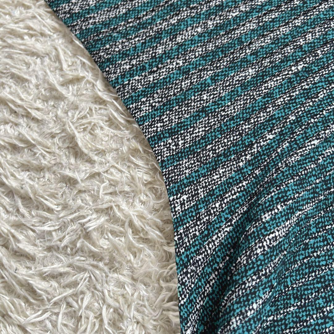 専用　ISSEY MIYAKE プリーツ　バイカラー　ブラウス　変形　グリーン