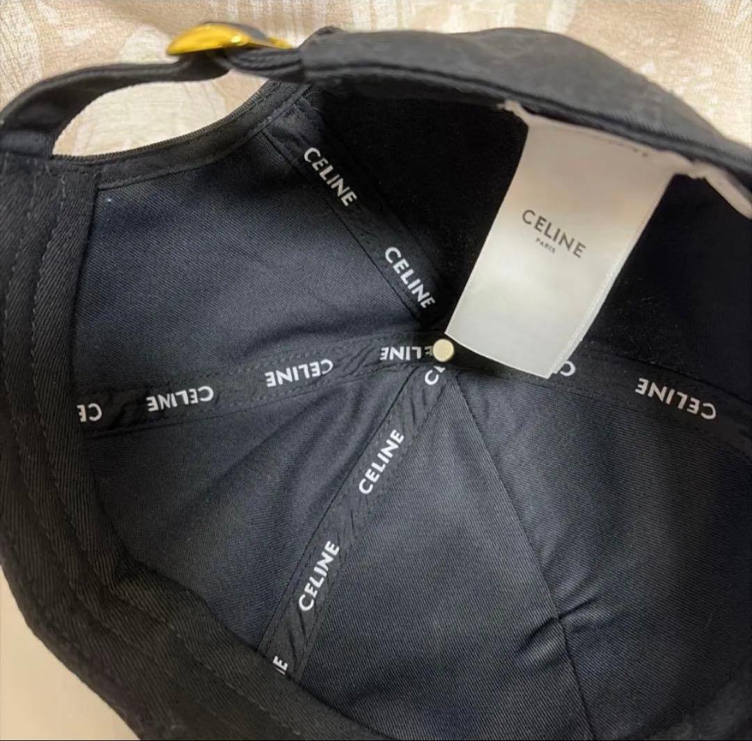 CELINE 黒 キャップ