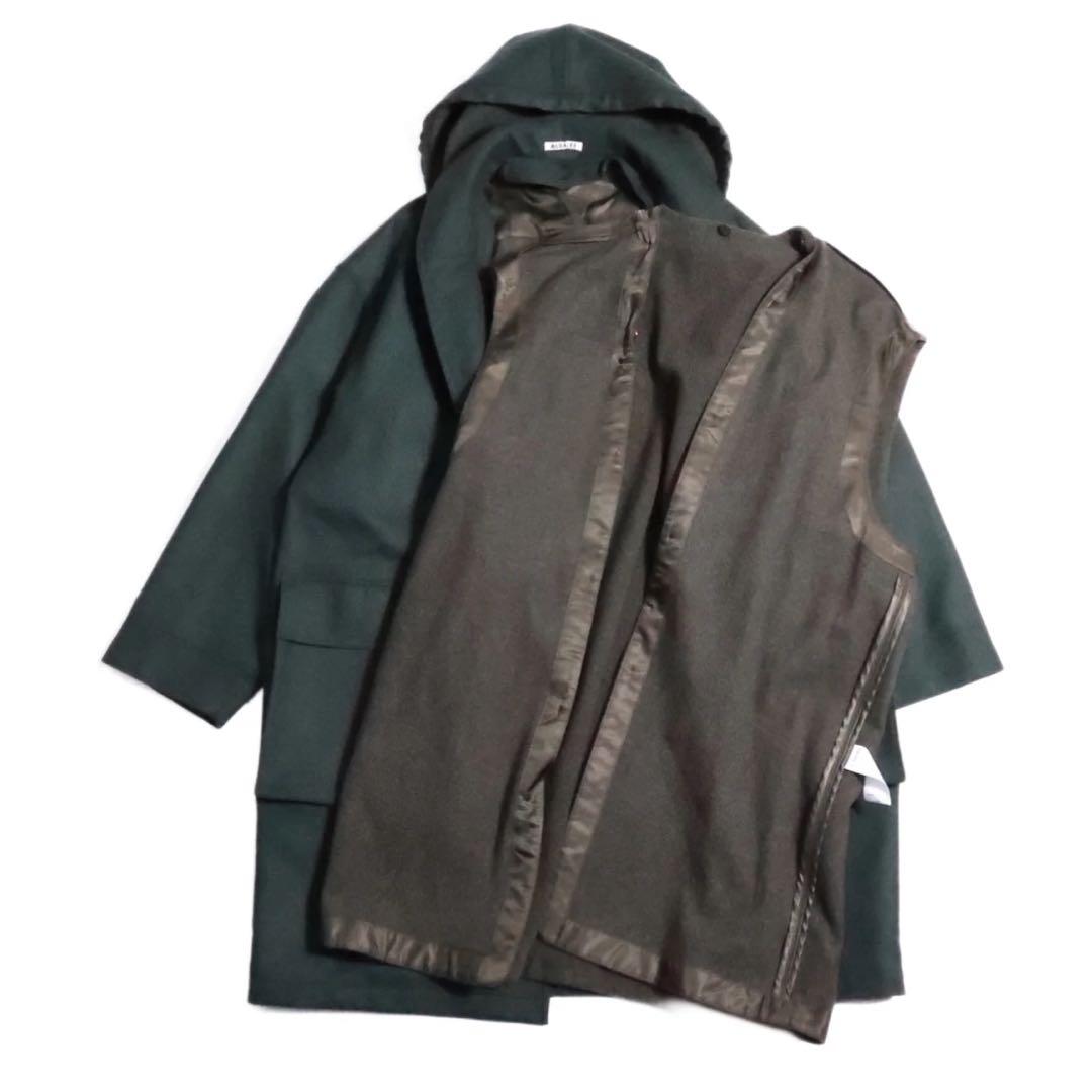 AURALEE ライトメルトン・フーデッドライナーコート