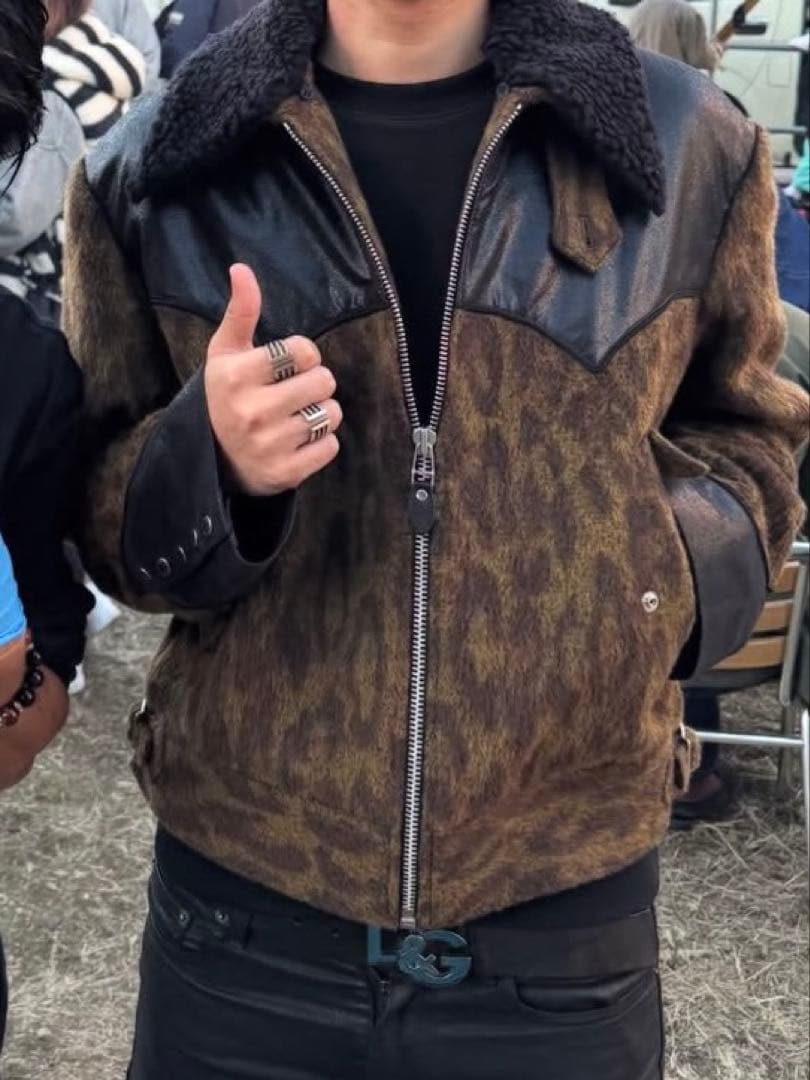 JOHN LAWRENCE SULLIVAN 19AW レオパードボアジャケット